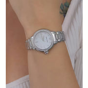 Emporio Armani Mia Mother of Pearl Dial Silver Steel Strap Watch for Women - AR11596