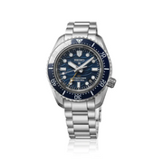 Seiko Prospex 1968 Heritage Divers GMT The Great Wave Limited Edition Blue Dial Silver Steel Strap Watch for Men - SPB509J1