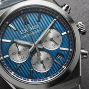 Seiko Conceptual Chronograph Blue Dial Silver Steel Strap Watch for Men- SSB453P1