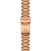 Tissot PRS 516 Chronograph Black Dial Rose Gold Steel Strap Watch for Men - T149.417.33.051.00