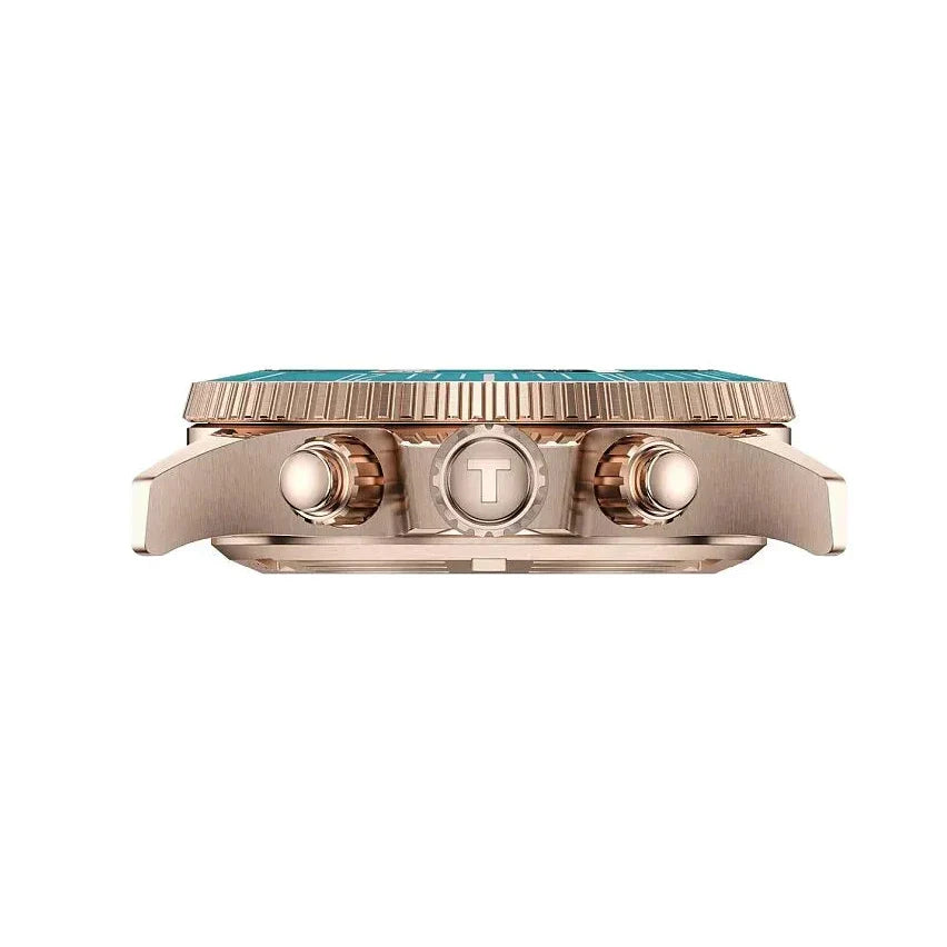 Tissot Seastar 1000 Chronograph Turqouise Dial Turqouise Rubber Strap Watch for Women - T120.217.37.041.00