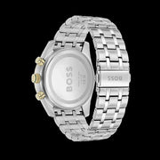 Hugo Boss Skytraveller Chronograph Green Dial Silver Steel Strap Watch for Men - 1514195