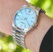Citizen Tsuyosa Automatic Turquoise Blue Dial Silver Steel Strap Watch for Men - NJ0151-53L