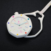 Swatch x AP Royal Pop White Dial White Leather Strap Watch for Men - Huit Blanc