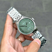 Tissot Le Locle Powermatic 80 Automatic Green Dial Silver Steel Strap Watch for Men - T006.407.11.093.00