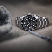 Seiko Prospex 1965 Heritage Divers Automatic Black Dial Silver Steel Strap Watch for Men - SPB453J1