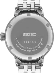 Seiko Presage Cocktail Time Automatic Skydiving Diamonds Blue Dial Silver Steel Strap Watch for Women - SRE007J1