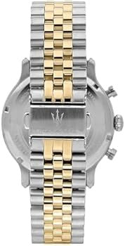 Maserati Epoca Chronograph Blue Dial Two Tone Steel Strap Watch for Men - R8873618030