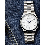 Citizen Tsuyosa Automatic White Dial Silver Steel Strap Watch for Men - NJ0159-86A