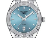 Tissot PR 100 Sport Chic Lady Blue Dial Silver Steel Strap Watch for Women - T101.910.11.351.00