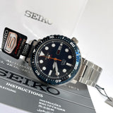 Seiko 5 Sports Automatic Blue Dial Silver Steel Strap Watch for Men - SRPC63J1