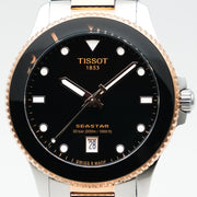 Tissot Seastar 1000 Quartz Black Dial Two Tone Steel Strap Watch for Men - T120.410.22.051.01