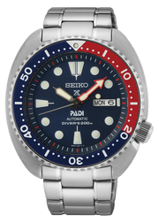 Seiko Prospex PADI Special Edition Automatic Blue Dial Silver Steel Strap Watch for Men - SRPE99