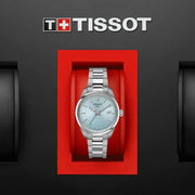 Tissot PR 100 Ice Blue Dial Silver Steel Strap Watch for Women - T150.210.11.351.00