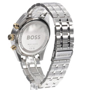 Hugo Boss Skytraveller Chronograph Green Dial Silver Steel Strap Watch for Men - 1514195