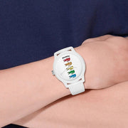 Lacoste 12.12 White Dial White Rubber Strap Watch for Men - 2011130