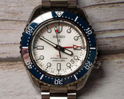 Seiko Prospex 1968 Heritage Diver's GMT 60th Anniversary White Dial Silver Steel Strap Watch for Men - SPB519J1