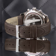 Hugo Boss Avery Chronograph Grey Dial Brown Leather Strap Watch for Men - 1514155