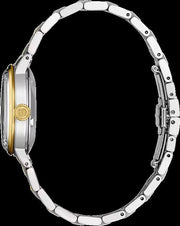 Seiko Presage Cocktail Time Automatic Diamonds White Dial Two Tone Steel Strap Watch for Women - SRE010J1