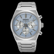 Seiko Conceptual Chronograph Ice Blue Dial Silver Steel Strap Watch for Men - SSB459P1