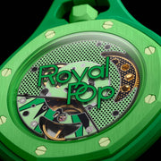Swatch x AP Royal Pop Green Dial Green Leather Strap Watch for Men - Green Eight