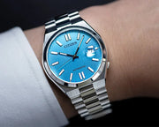 Citizen Tsuyosa Automatic Turquoise Blue Dial Silver Steel Strap Watch for Men - NJ0151-53L