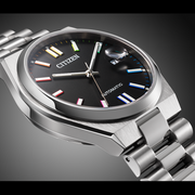 Citizen Tsuyosa Automatic Black Dial Silver Steel Strap Watch for Men - NJ0151-53E