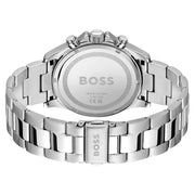 Hugo Boss Hero Chronograph Green Dial Silver Steel Strap Watch for Men - 1514217