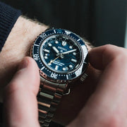 Seiko Prospex 1968 Heritage Divers GMT The Great Wave Limited Edition Blue Dial Silver Steel Strap Watch for Men - SPB509J1
