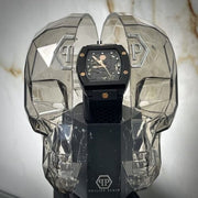Philipp Plein The $Keleton Black Dial Black Silicone Strap Watch for Men - PWVBA0523