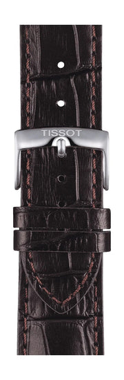 Tissot T-Sport Gent XL Silver Dial Brown Leather Strap Watch for Men - T116.410.16.037.00
