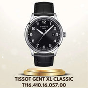Tissot T-Sport Gent XL Black Dial Black Leather Strap Watch for Men - T116.410.16.057.00