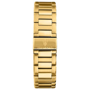Maserati Velocità Chronograph Blue Dial Gold Steel Strap Watch for Men - R8873652002
