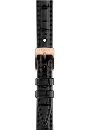 Tissot SRV White Mother of Pearl Dial Black Leather Strap Watch for Women - T160.110.36.113.00