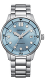 Citizen Mechanical Automatic Light Blue Dial Silver Steel Strap Watch for Men - NJ0191-83L