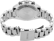 Seiko Prospex Speedtimer Solar Chronograph Black Dial Silver Steel Strap Watch for Men - SSC819