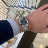 Seiko 5 Sports SNXS Automatic Blue Dial Silver Steel Strap Watch for Men - SRPK87K1
