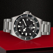 Tudor Pelagos Black Dial Grey Steel Strap Watch for Men - M25600TN-0001