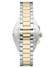 Emporio Armani Elegant Chronograph Cream Dial Two Tone Steel Strap Watch for Men - AR11605
