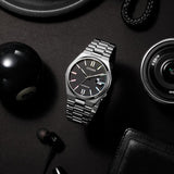 Citizen Tsuyosa Automatic Black Dial Silver Steel Strap Watch for Men - NJ0151-53E