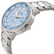 Citizen Mechanical Automatic Light Blue Dial Silver Steel Strap Watch for Men - NJ0191-83L