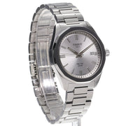 Tissot PRC 100 Solar Quartz Silver Dial Silver Steel Strap Watch for Men - T151.422.11.031.00
