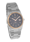 Tissot PRX Powermatic 80 18K Gold Brown Dial Silver Steel Strap Watch for Men - T931.407.41.291.00