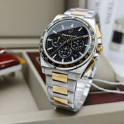 Maserati Velocità Chronograph Black Dial Two Tone Steel Strap Watch for Men - R8873652003