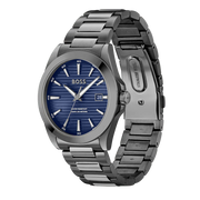 Hugo Boss Strike Blue Dial Gunmetal Grey Steel Strap Watch for Men - 1514175