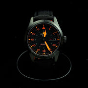 Seiko 5 Sports Flieger Pilot Automatic Black Dial Black Nylon Strap Watch for Men - SRPH33K1