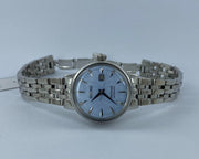 Seiko Presage Cocktail Time Automatic Skydiving Diamonds Blue Dial Silver Steel Strap Watch for Women - SRE007J1