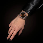 D1 Milano Ultra Thin Brown Dial Brown Steel Strap Watch for Women - D1-UTBL38