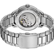 Citizen Mechanical Automatic White Dial Silver Steel Strap Watch for Men - NJ0191-83A