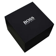 Hugo Boss Cloud Chronograph Grey Dial Black Leather Strap Watch for Men - 1514014